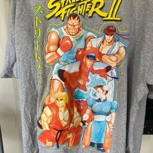 Street Fighter II Graphic Gray T-Shirt